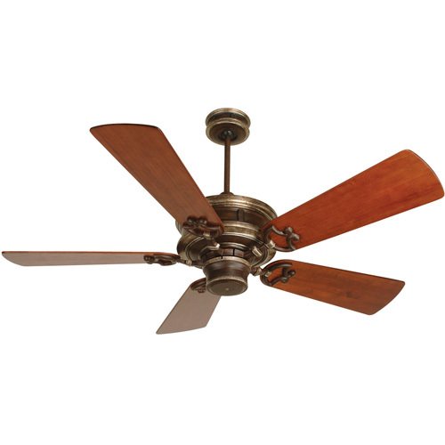 54" Ceiling Fan in Dark Coffee with Vintage Madera with Premier Blades in Hand Scraped Cherry