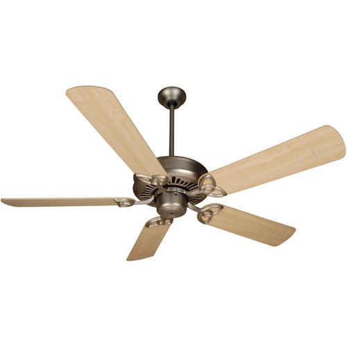 52" Ceiling Fan in Brushed Nickel with Plus Blades in Maple