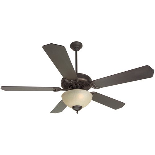 52" CD Ceiling Fan with Contractor Blades in Oiled Bronze and Light Kit
