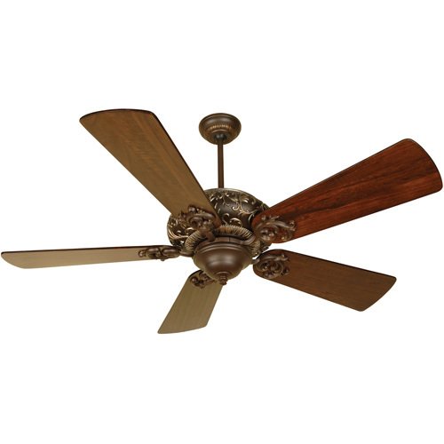 54" Ceiling Fan in Aged Bronze with Vintage Madera with Premier Blades in Distressed Walnut