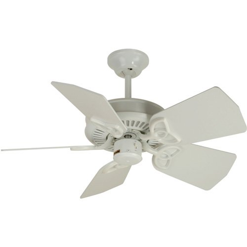 30" Ceiling Fan with Blades in White