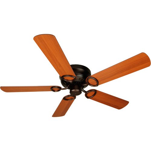52" Ceiling Fan in Oiled Bronze with Plus Reversible Blades in Cherry/Rosewood