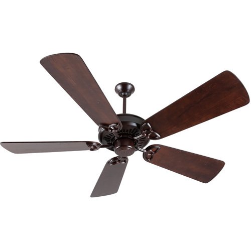 54" Ceiling Fan in Oiled Bronze with Premier Blades in Distressed Walnut