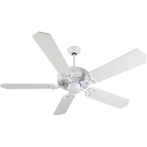 52" Ceiling Fan with Standard Blades in White