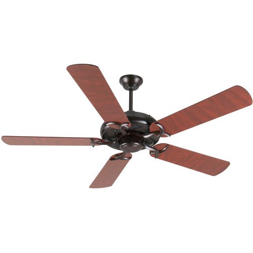 52" Ceiling Fan in Oiled Bronze with Plus Blades in Rosewood