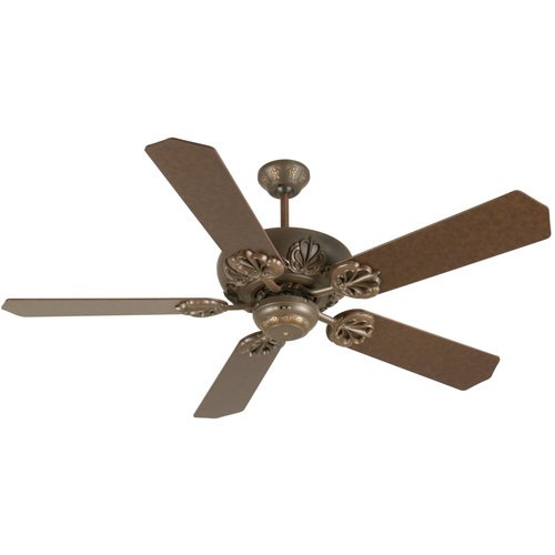 52" Ceiling Fan with Standard Blades in Aged Bronze