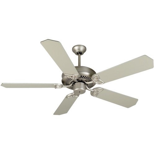 52" Ceiling Fan with Standard Blades in Brushed Nickel