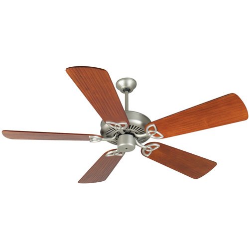 54" Ceiling Fan in Brushed Nickel with Premier Blades in Hand Scraped Cherry