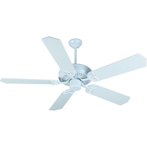 52" Ceiling Fan with Standard Blades in White