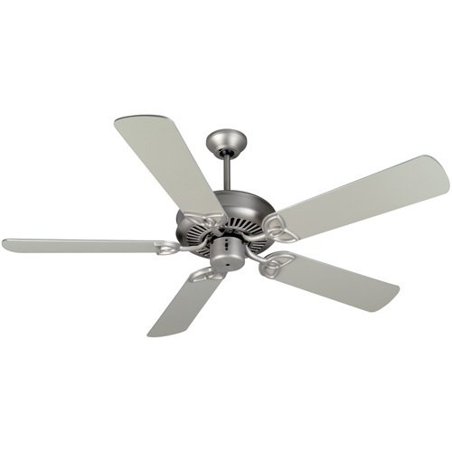 52" Ceiling Fan with Plus Blades in Brushed Nickel