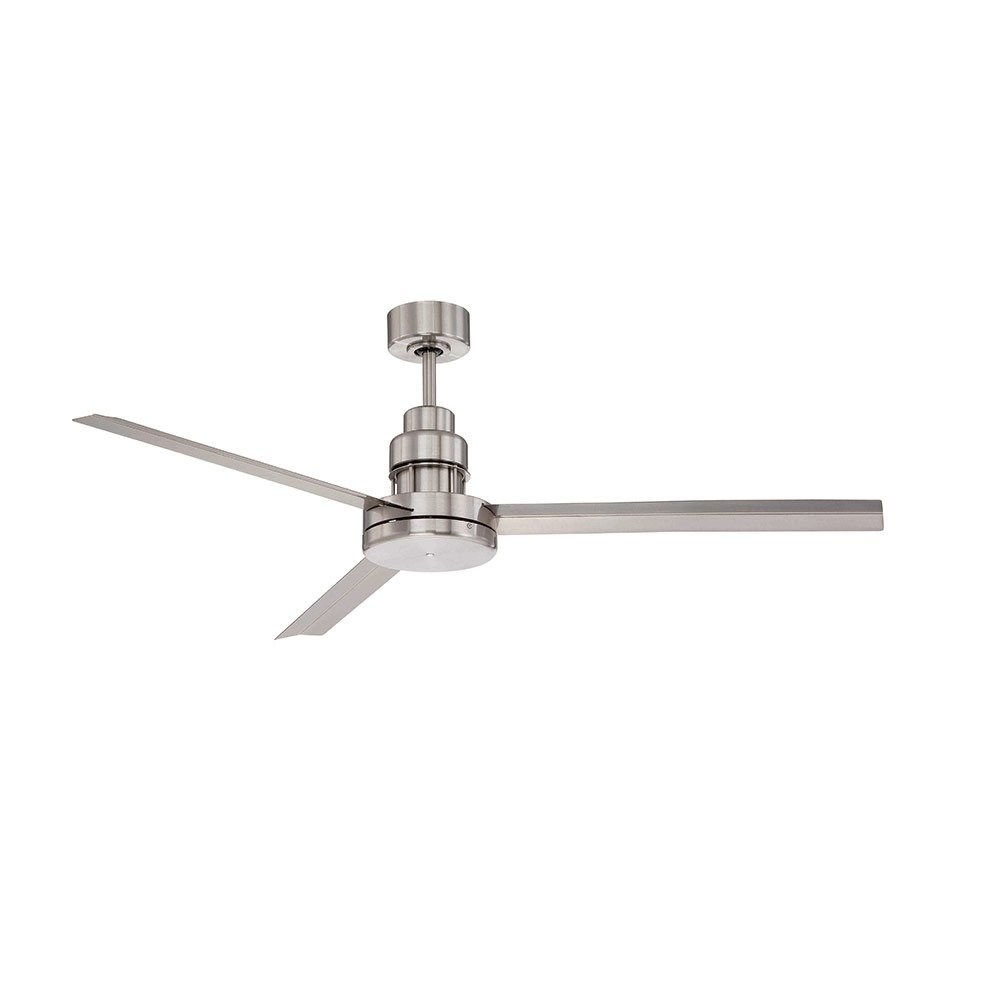 54" Ceiling Fan in Brushed Polished Nickel with Brushed Polished Nickel Blades