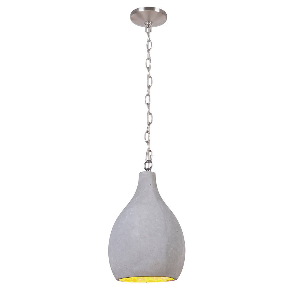 1 Light Mini Pendant w/ Chain in Brushed Polished Nickel