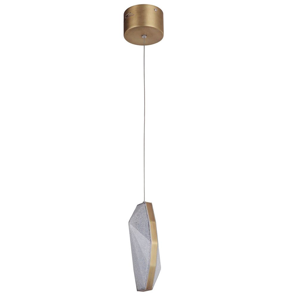 1 Light LED Mini Pendant in Patina Aged Brass