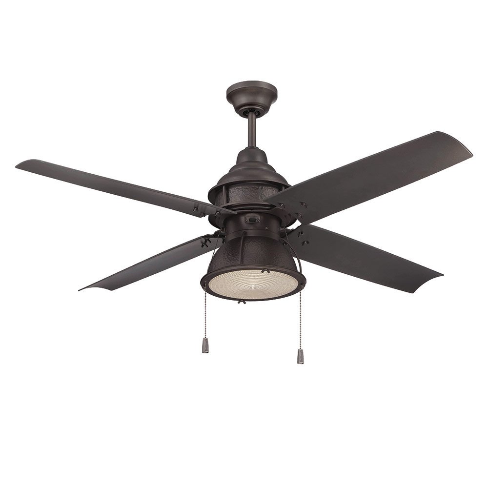 52" Ceiling Fan with Integrated Light Kit in Espresso with Espresso Blades