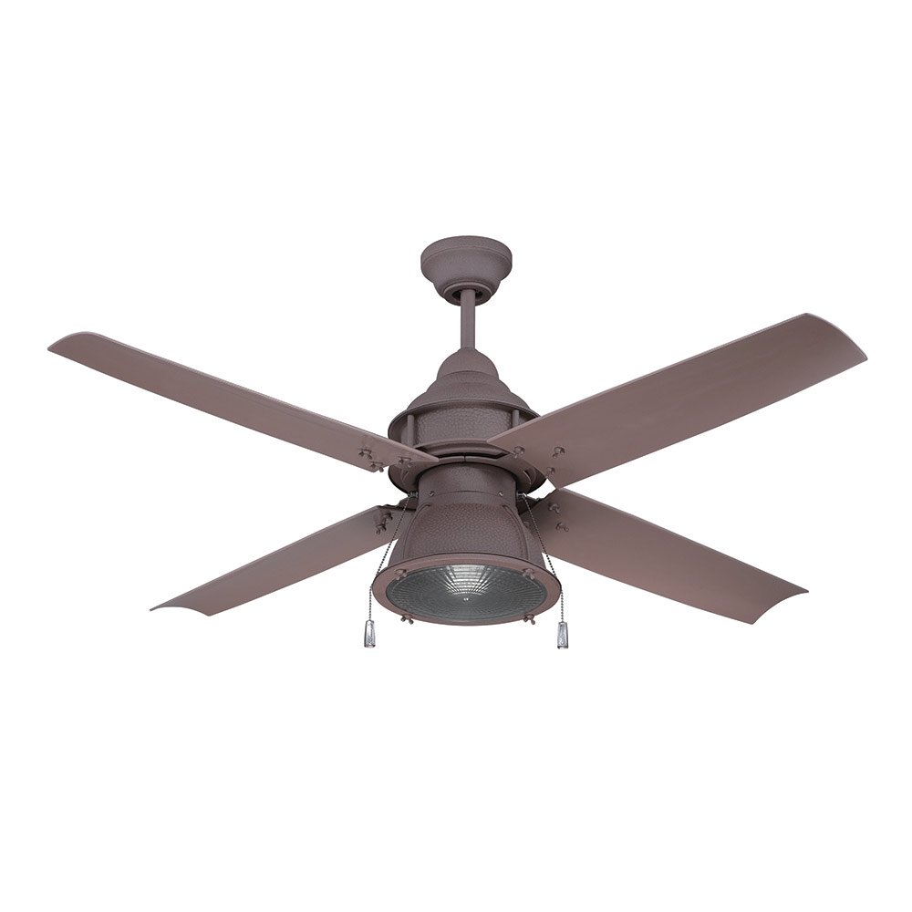 52" Ceiling Fan with Blades Included in Rustic Iron