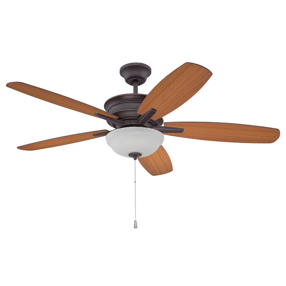 52" Ceiling Fan with Blades Included in Oiled Bronze Gilded