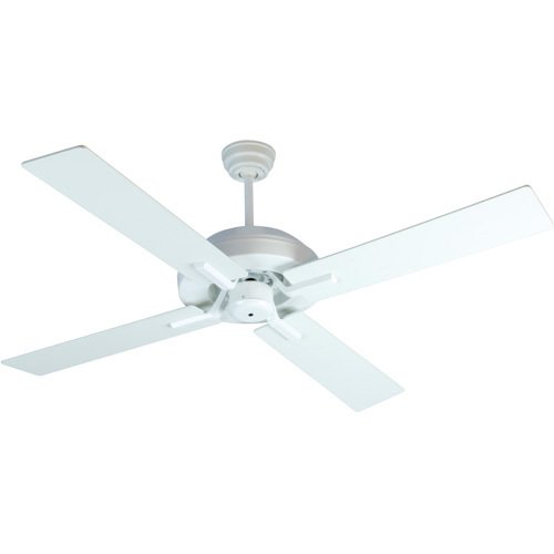 52" Ceiling Fan in White with Blades and Optional Light Kit