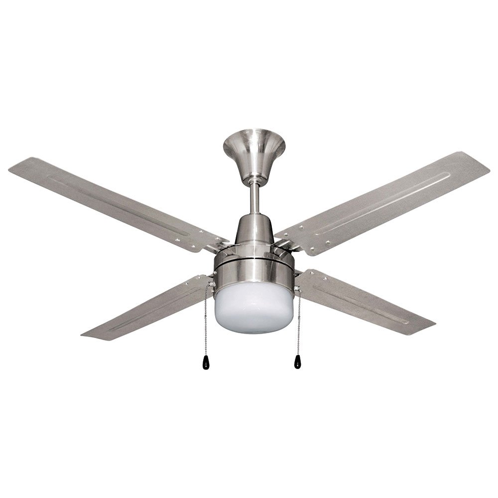 48" Ceiling Fan with Blades Included in Brushed Chrome