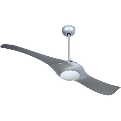 54" Ceiling Fan with Light Kit in Titanium and Opal Frost Glass with Custom Integrated Blades