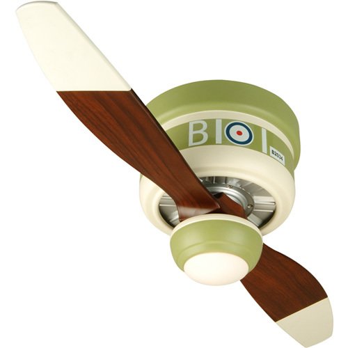 42" Sopwith Camel Ceiling Fan with Blades and Light Kit