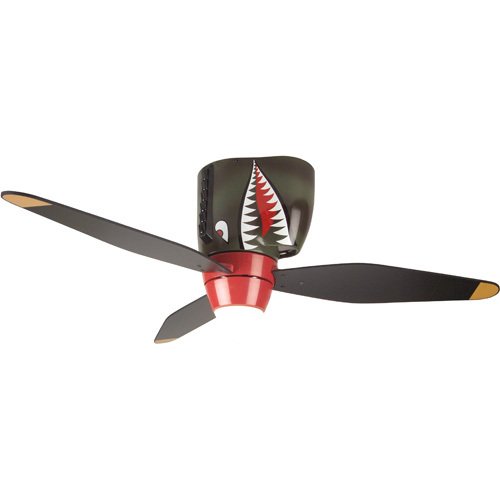 48" Tiger Shark Ceiling Fan with Blades and Integrated Light Kit