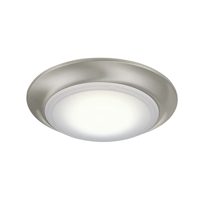 LED Flushmount in Brushed Polished Nickel with Frosted PC Glass