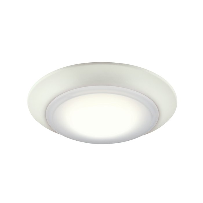 LED Flushmount in White with Frosted PC Glass