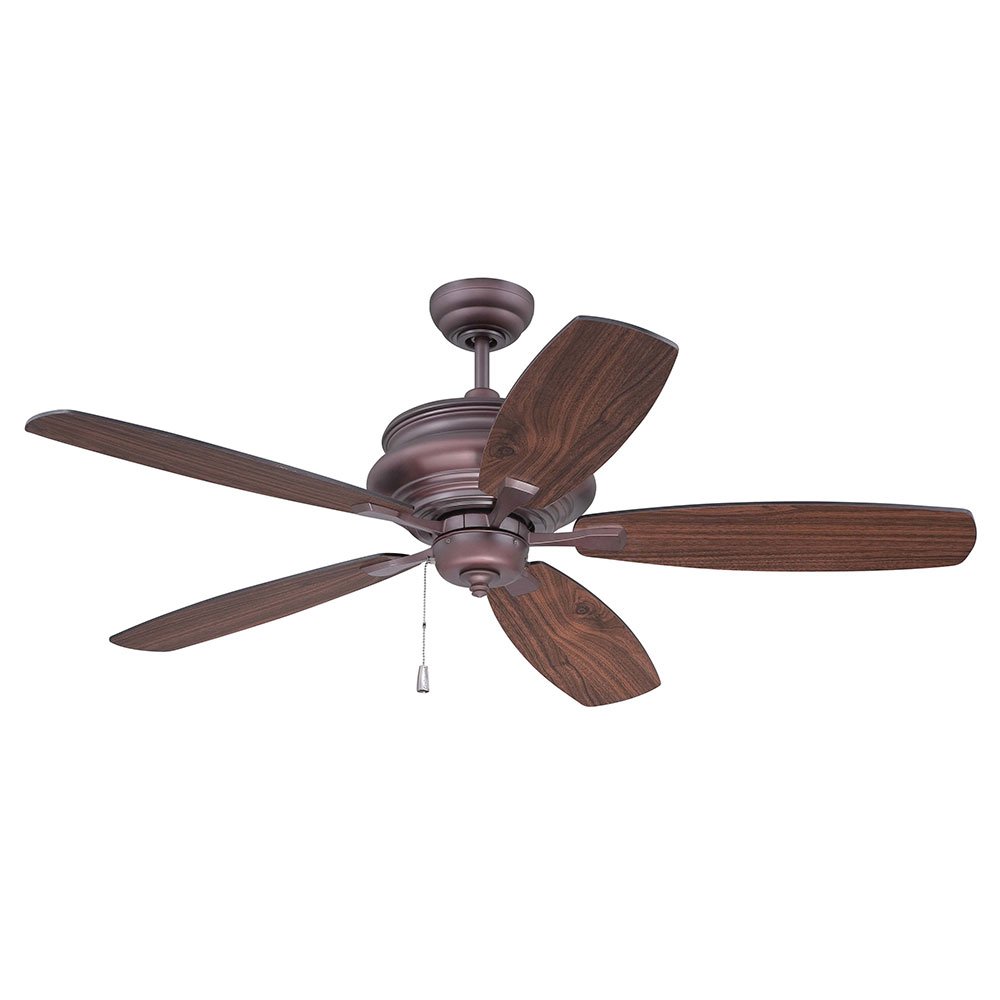 52" Ceiling Fan with Blades Included in Oiled Bronze