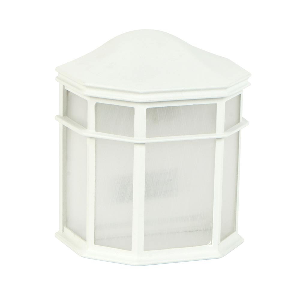 Contractor's 1 Light Small Wall Mount in Matte White with Acrylic Lens