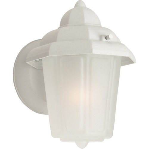 6" Wall Light in Matte White with Frosted Glass