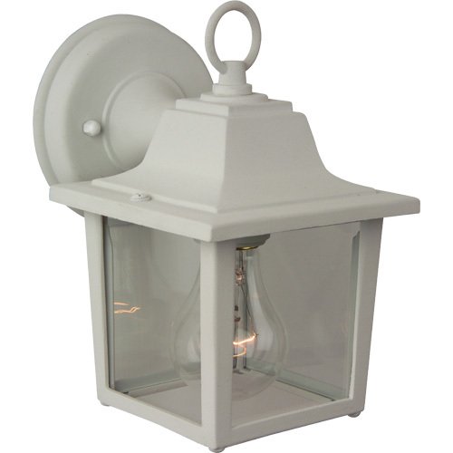 5 1/4" Exterior Wall Light in Matte White with Clear Glass