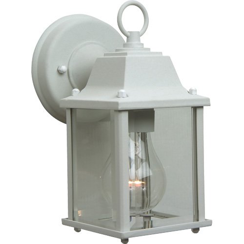 4 1/2" Exterior Wall Light in Matte White with Clear Glass