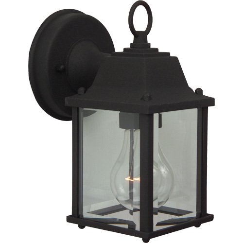 4 1/2" Exterior Wall Light in Matte Black with Clear Glass