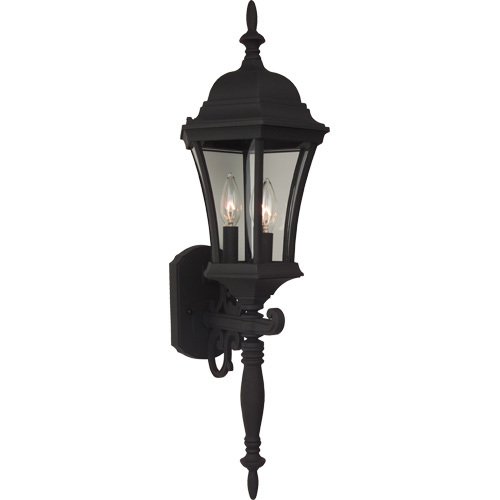 9 1/2" Exterior Wall Light in Matte Black with Clear Glass