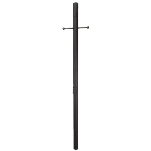 Exterior Direct Burial Pole in Matte Black