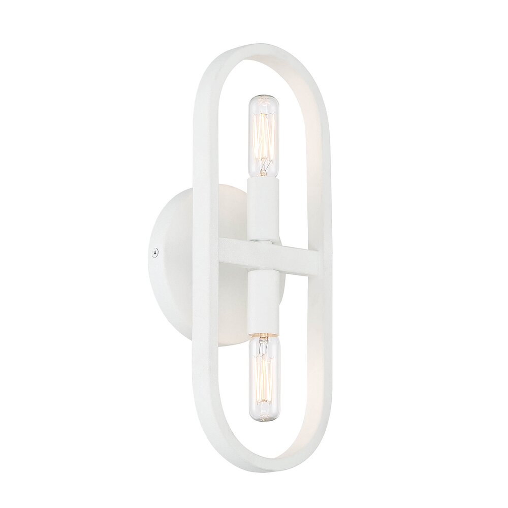 2 Light Wall Sconce in Matte White