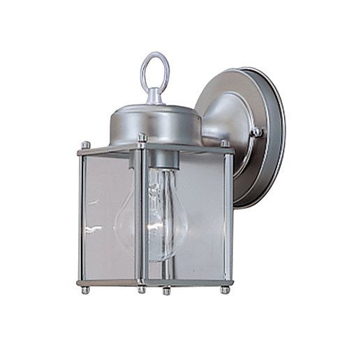 5" Wall Lantern in Pewter with Clear