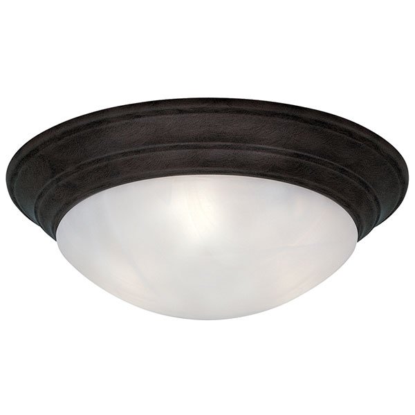 20" X-Large Flushmount in Oil Rubbed Bronze with White Alabaster