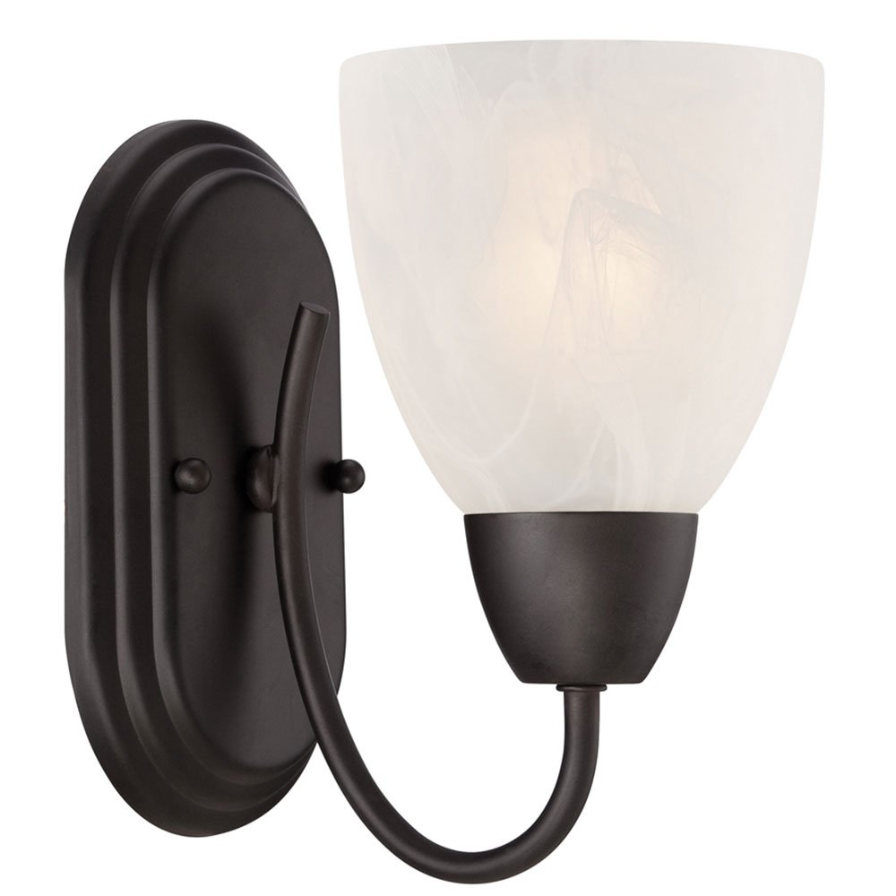 Wall Sconce in Oil Rubbed Bronze with Alabaster
