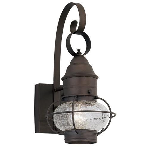 Exterior Wall Lantern in Rustique with Clear Seedy