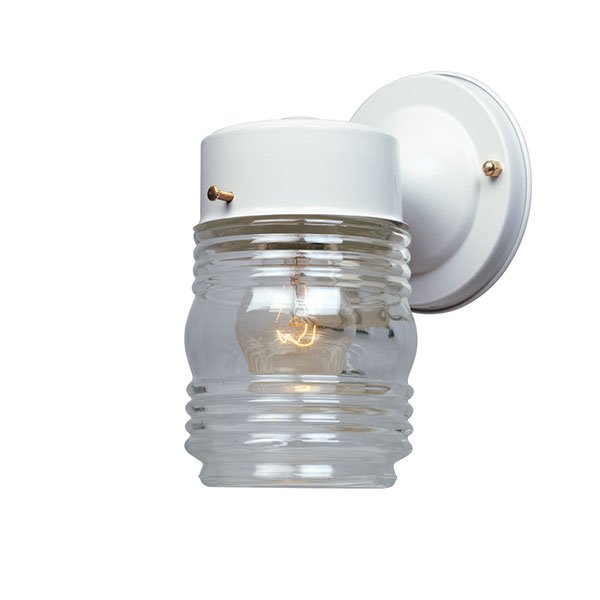 4" Jelly Jar Lantern in White with Clear
