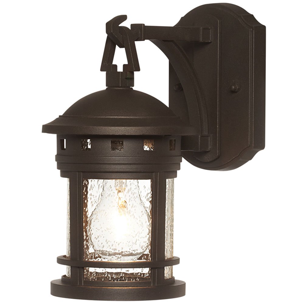 5" Wall Lantern in Oil Rubbed Bronze with Seedy