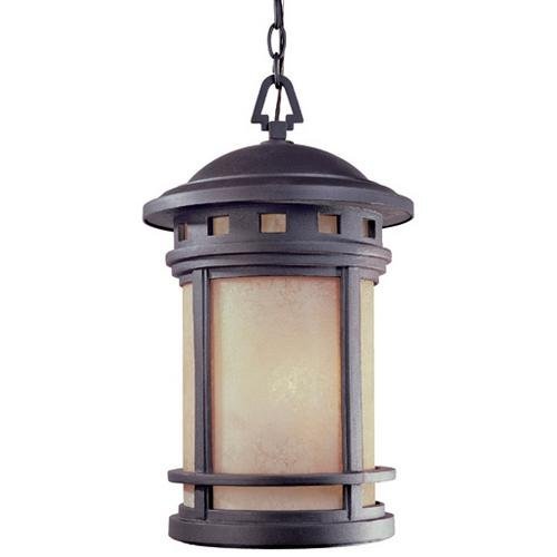 Exterior Wall Lantern in Oil Rubbed Bronze with Amber