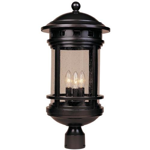 Exterior Post Lantern in Oil Rubbed Bronze with Seedy