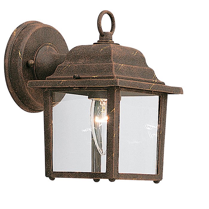 5" Wall Lantern in Autumn Gold with Clear