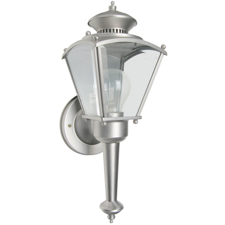 5" Wall Lantern in Pewter with Clear