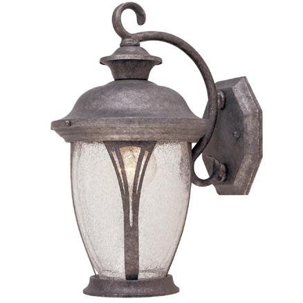 Exterior Wall Lantern in Rust Silver with Seedy
