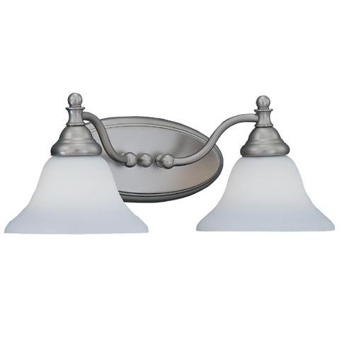 Interior Bath / Vanity / Wall Sconce in Pewter with Satin Opal