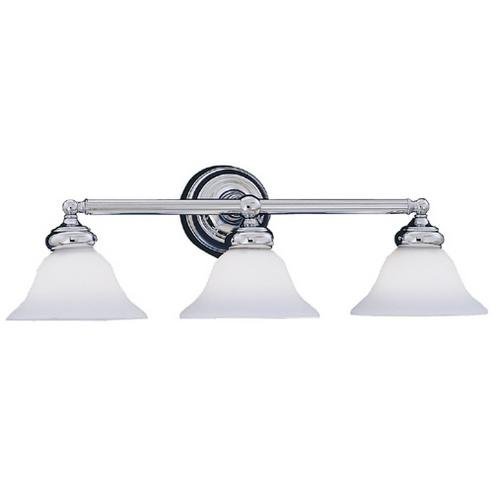Interior Bath / Vanity / Wall Sconce in Chrome with Satin Opal