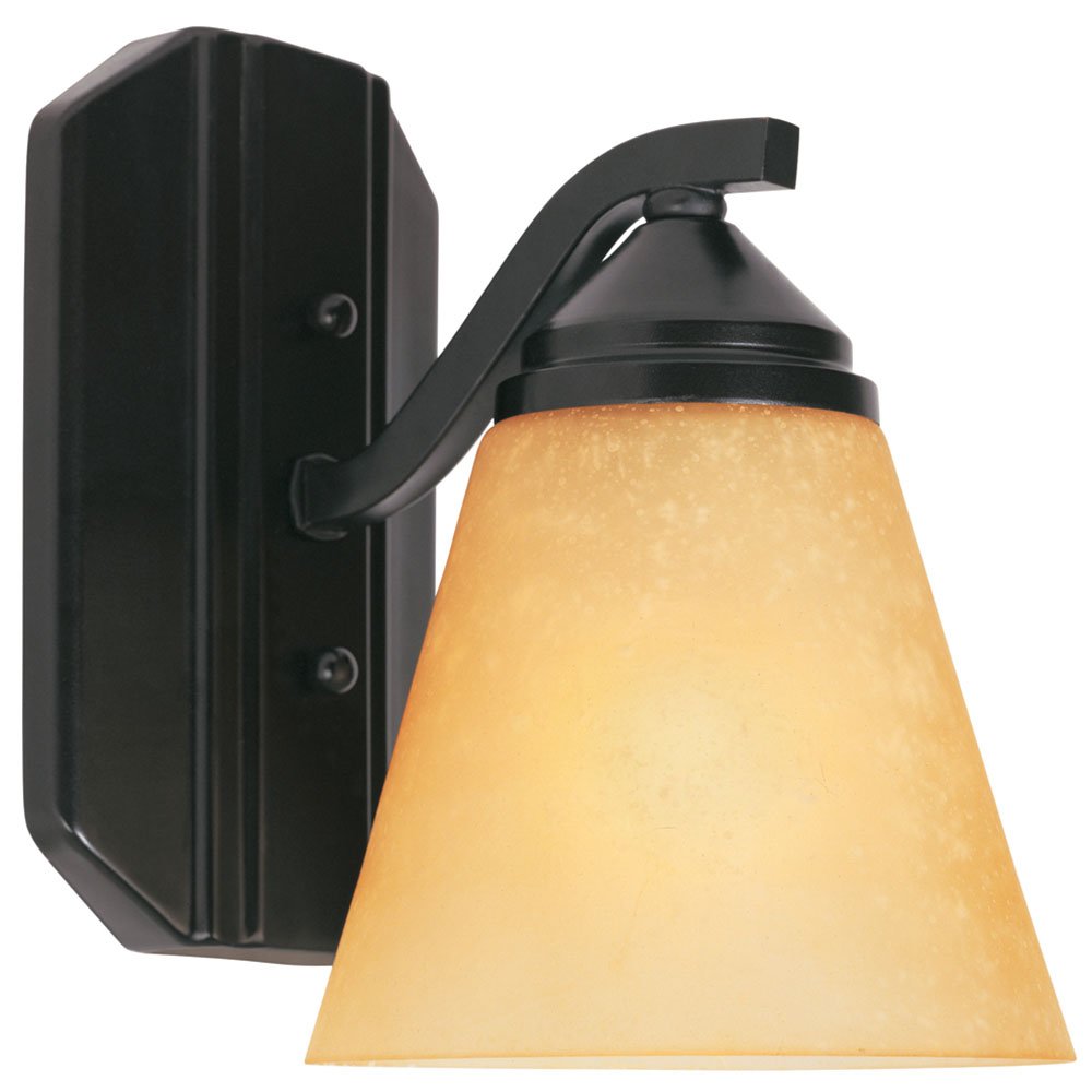 Wall Sconce in Oil Rubbed Bronze with Goldenrod